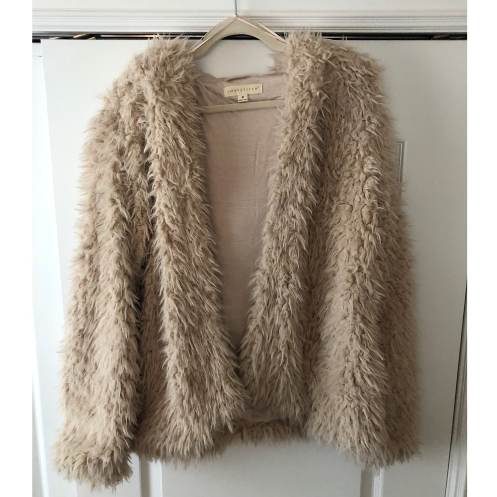 LoveStitch- Faux Fur Hooded Jacket